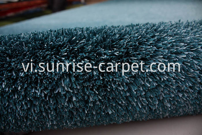 Fabric polyester gradational color floor carpet blue color 